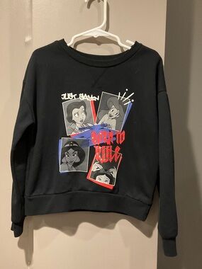 Disney Black Sweatshirt with Red and Blue Graphic - "Born to Rule"